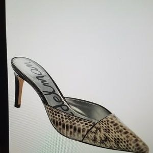 Sam Edelman snakeskin mules